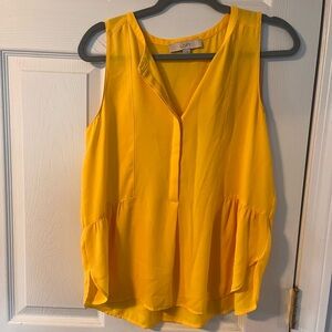 Sheer yellow tank top